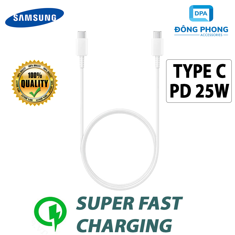 Cáp sạc nhanh samsung type c to type c pd 25w chính hãng zin bóc máy