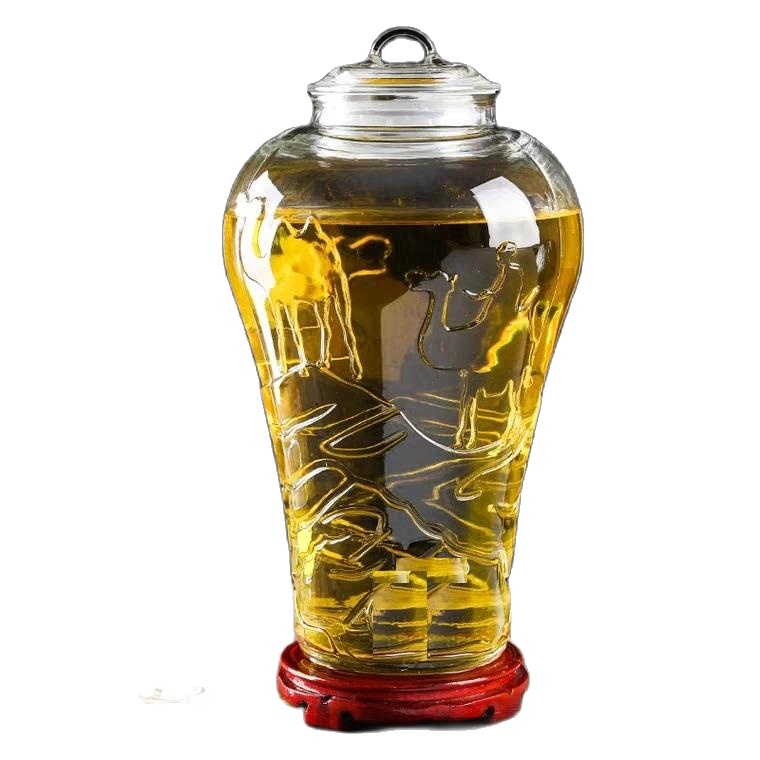 Bình Ngâm Rượu Thủy Tinh 10 Lít (Không Vòi, Không Đế) hình Lạc đà, Bình Đựng Rượu Thủy tinh, Hủ thủy tinh ngâm rượu, Bình ngâm Sâm đẹp