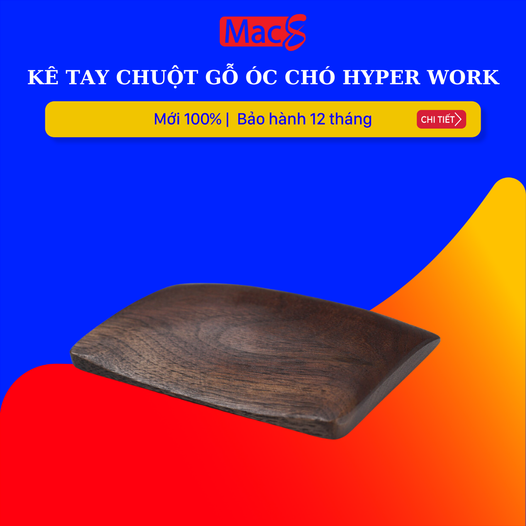 Kê tay chuột gỗ Óc Chó HyperWork Màu Nâu Đậm