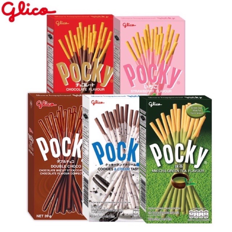 Lốc 5 hộp bánh que pocky nhập khẩu Thái lan đủ vị