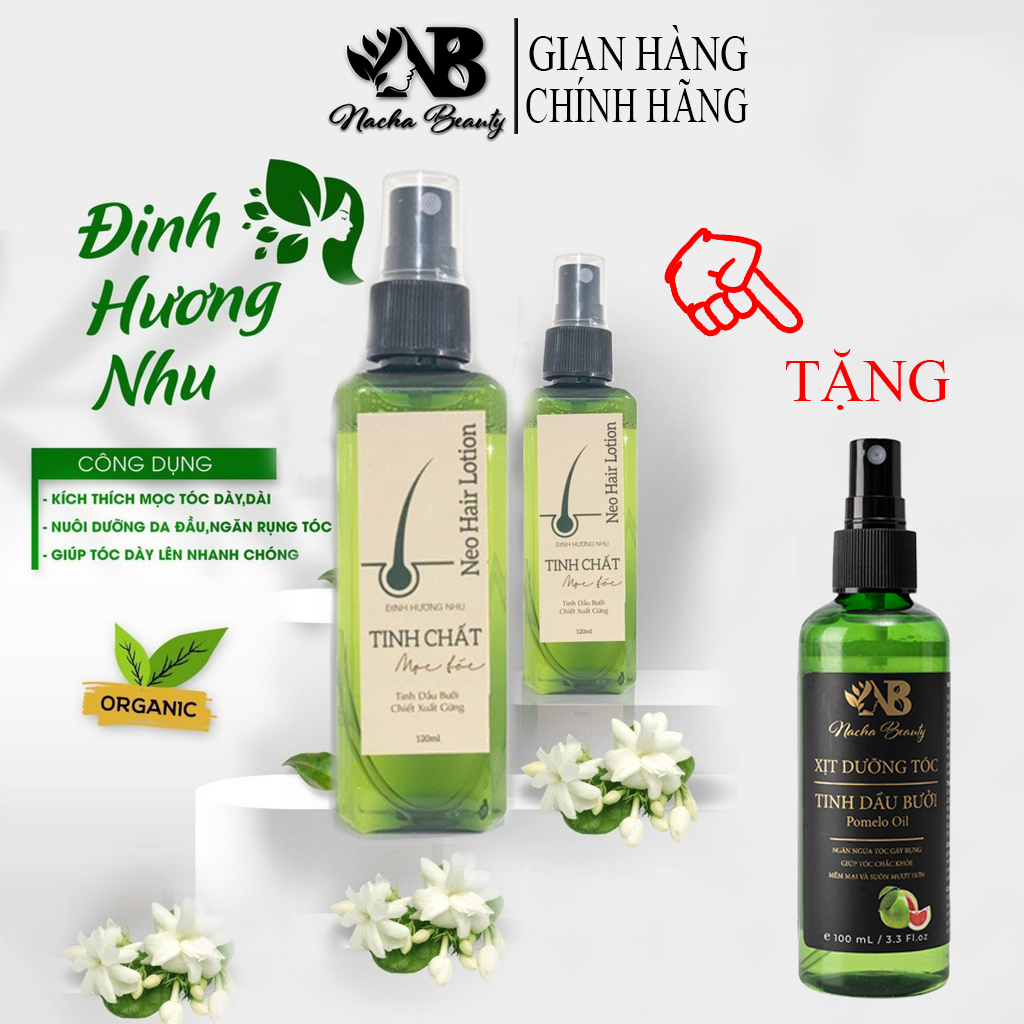 [CHÍNH HÃNG] Tặng pomelo .Tinh Chất Xịt Tóc Đinh Hương Nhu - Dưỡng Tóc Giúp Mọc Tóc 120ml TẶNG POMELO