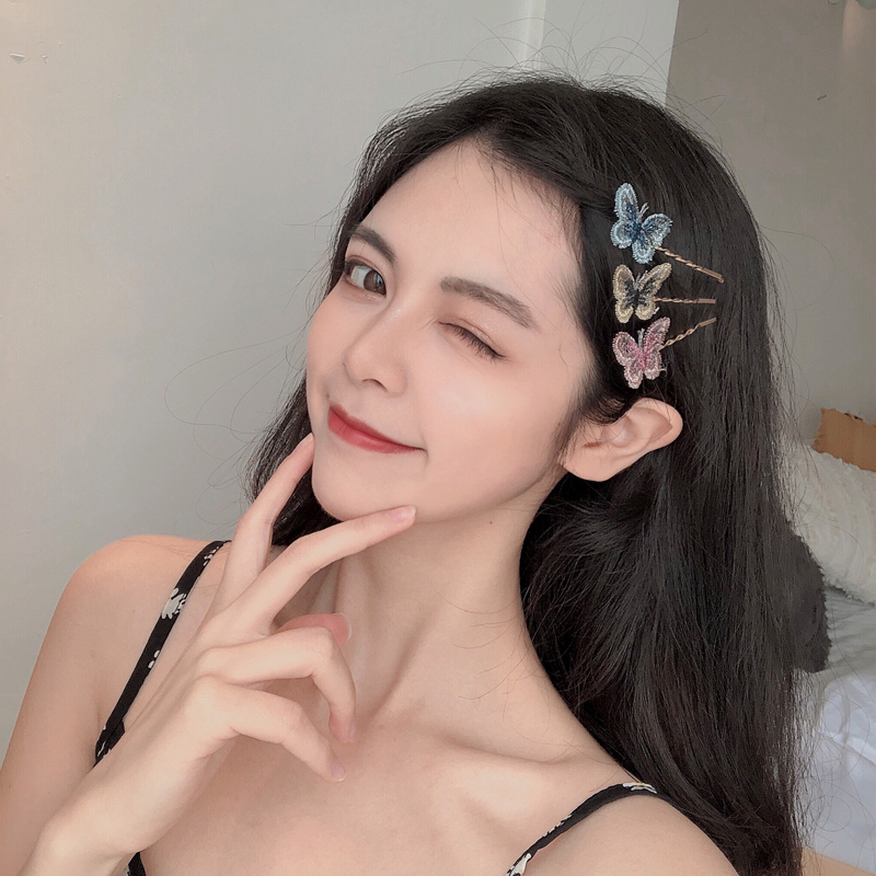 Kẹp tóc xước hình bướm butterfly hot trend