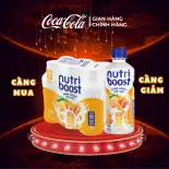 [SIÊU SALE ] Lốc 6 Chai Thực phẩm bổ sung Nước uống sữa trái cây Nutriboost hương cam 297ml/Chai Sale 8.8 Coca-Cola Chính Hãng_LD