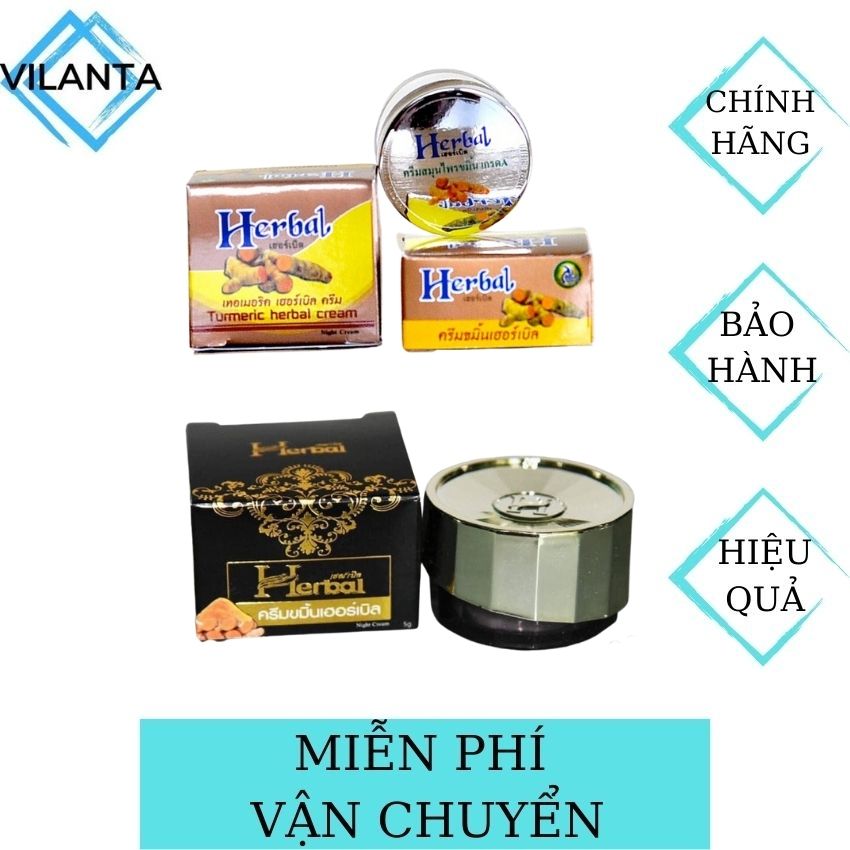 [FreeShip] Kem Nghệ Giảm Mụn Thâm Nám Làm Đẹp Da Herbal Thái Lan VILANTA tinh chất nghệ tươi giúp cải thiện làn da tươi sáng, trẻ đẹp- 5g