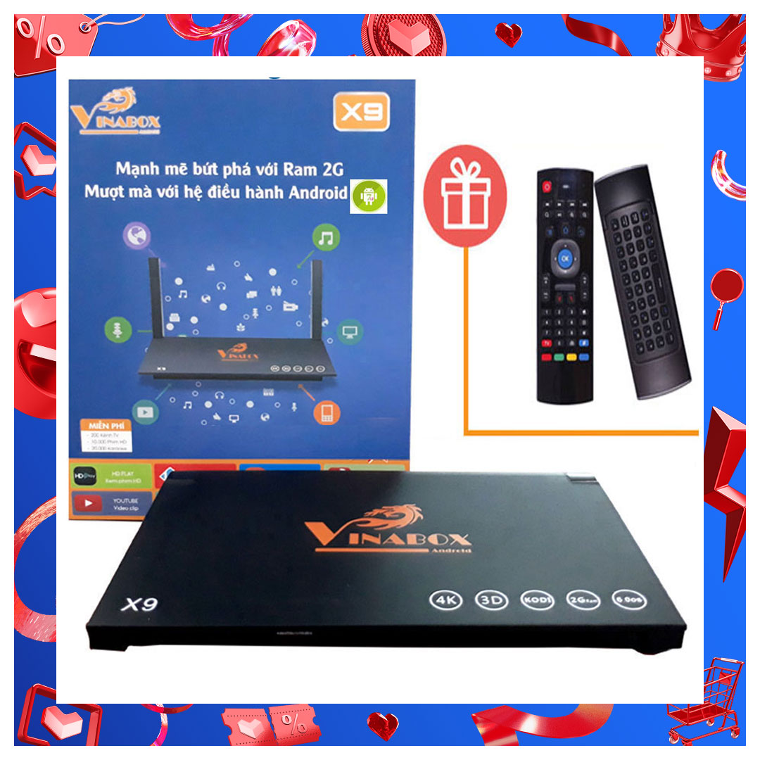 Vinabox x9 + chuột bay airmouse