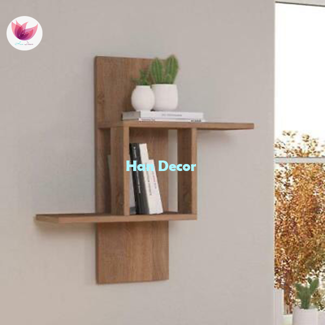 Giá Sách Trang Trí Treo Tường Gỗ Thịt