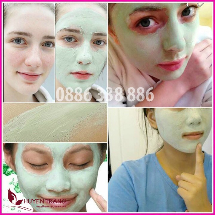 Bột Mặt Nạ Dẻo Bạc Hà Trị Mụn, Giảm Thâm, Trắng Da