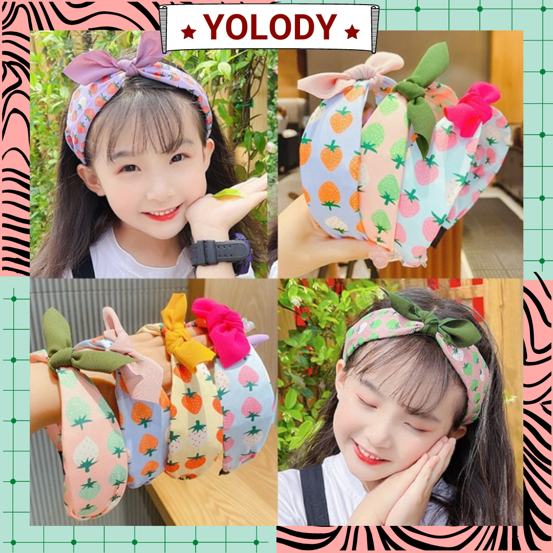 Cài tóc vải đính nơ băng đô đáng yêu cho bé