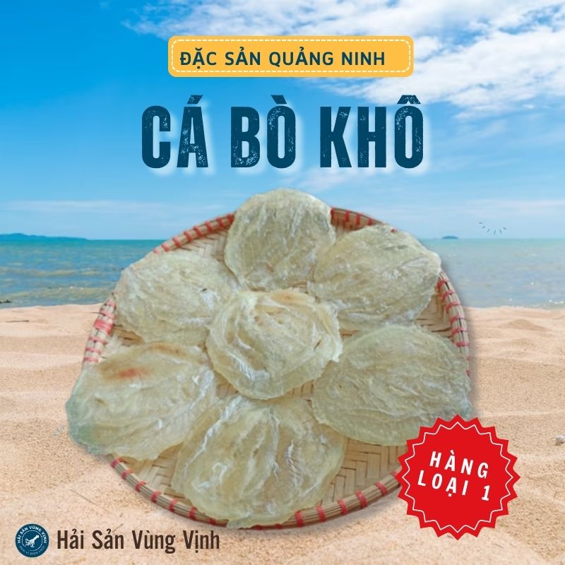 1 CON CÁ BÒ khô miếng tròn thơm ngon dày mình HaiSanVungVinh