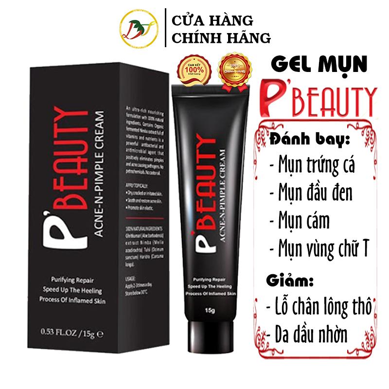 Gel thoa giảm mụn P'Beauty Hàn Quốc đánh bay các loại mụn hiệu quả trong 7 ngày và làm mờ các vết thâm.