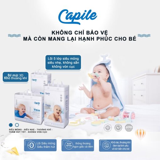 Tã quần trẻ em Capile được sản xuất bằng công nghệ SAIP tự động hóa tiên tiến nhất hiện nay