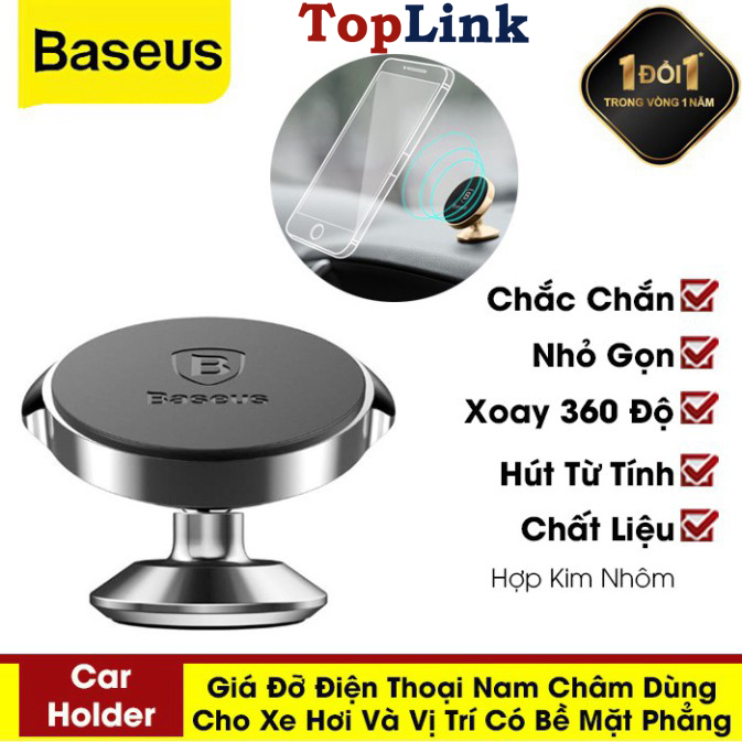 Giá Đỡ Điện Thoại Nam Châm Trên Xe Hơi Với Thiết Kế Nhỏ Gọn Chắc Chắn -Thương Hiệu Baseus -Phân Phối Bởi Toplink