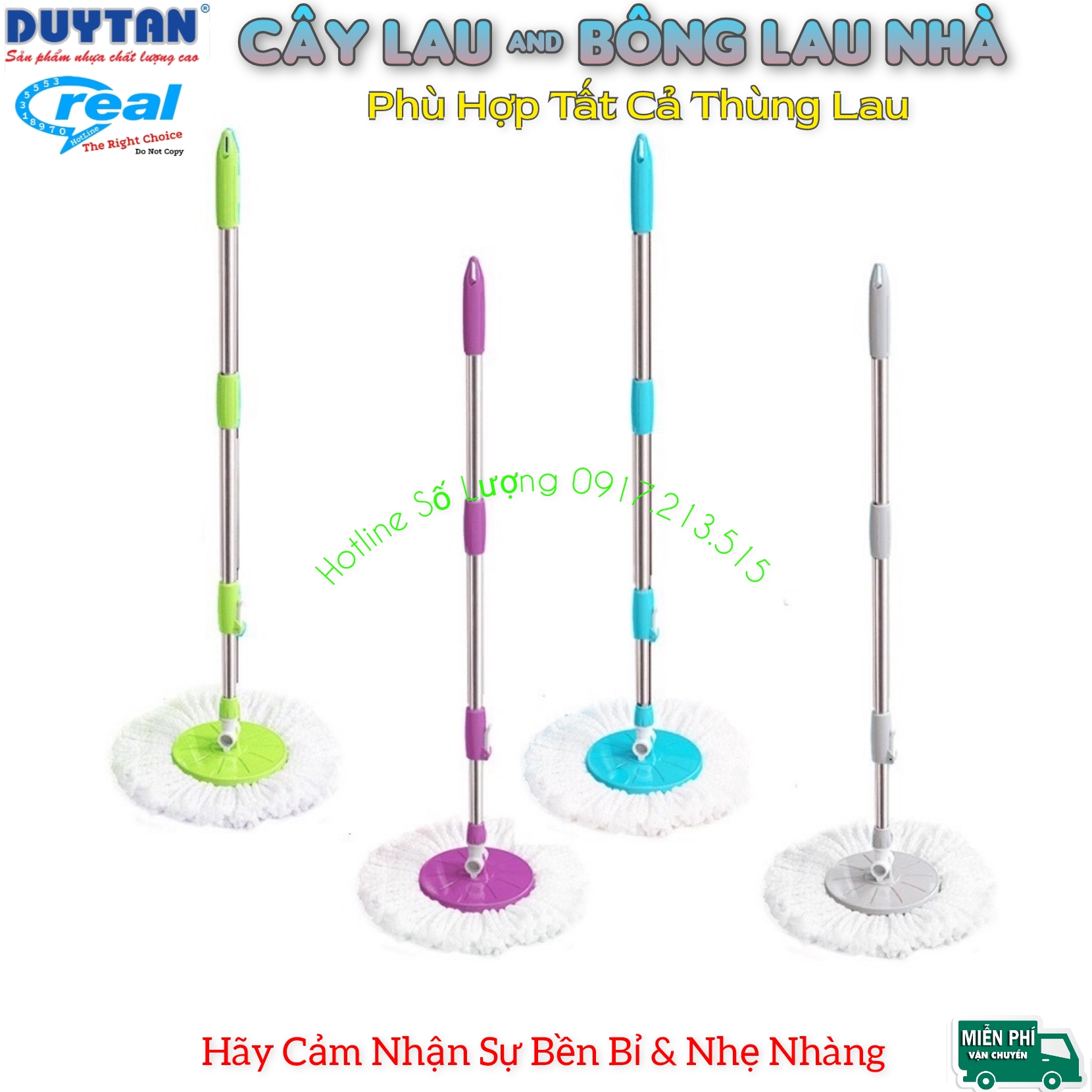 Cây lau nhà & Bông Lau Nhà Matsu nhựa Duy Tân Matsu chính hãng