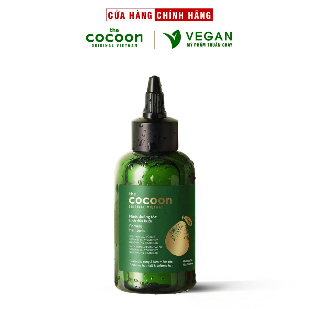 Nước dưỡng tóc tinh dầu bưởi Pomelo Cocoon VietNam 140ml - VEGAN - Mỹ phẩm thuần chay