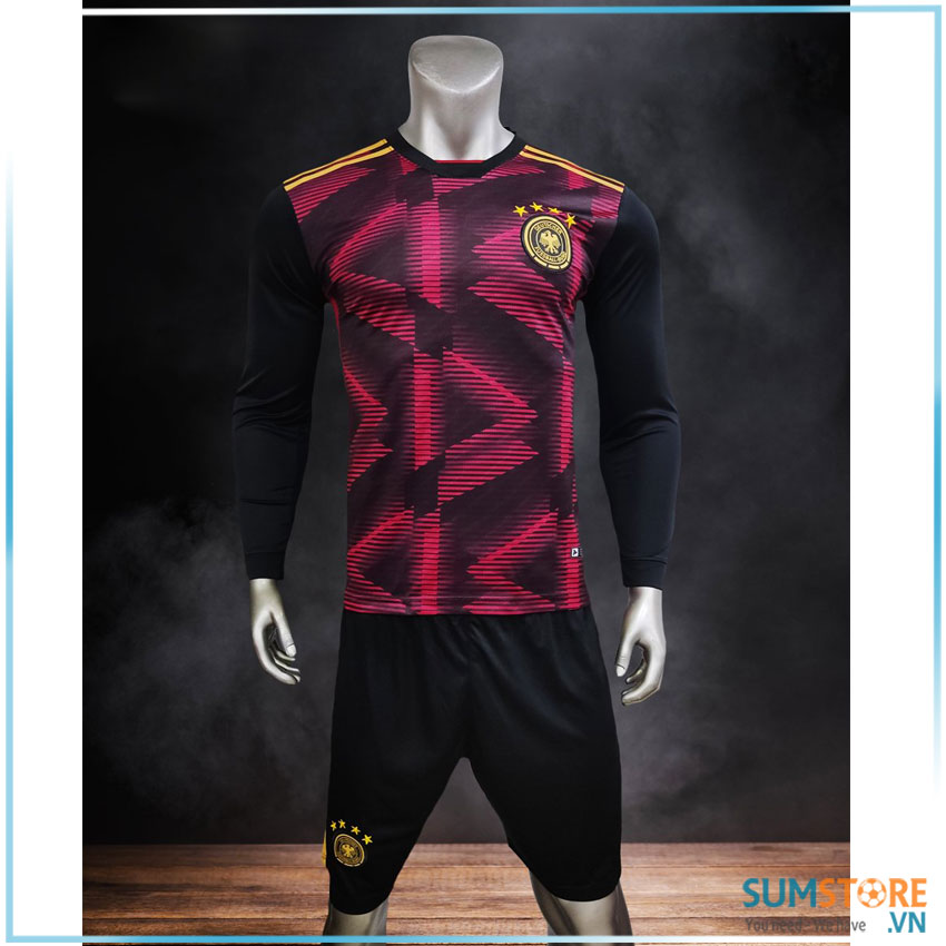[HCM]Bộ Áo Bóng Đá Quốc Gia Đức Sân Khách Dài tay - Đồ Thể Thao Đá Banh Nam Nữ 2023