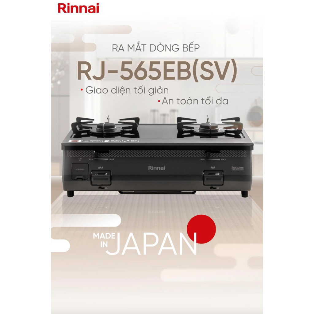 Bếp gas rinnai rj-565eb nhập khẩu nguyên chiếc nhật bản