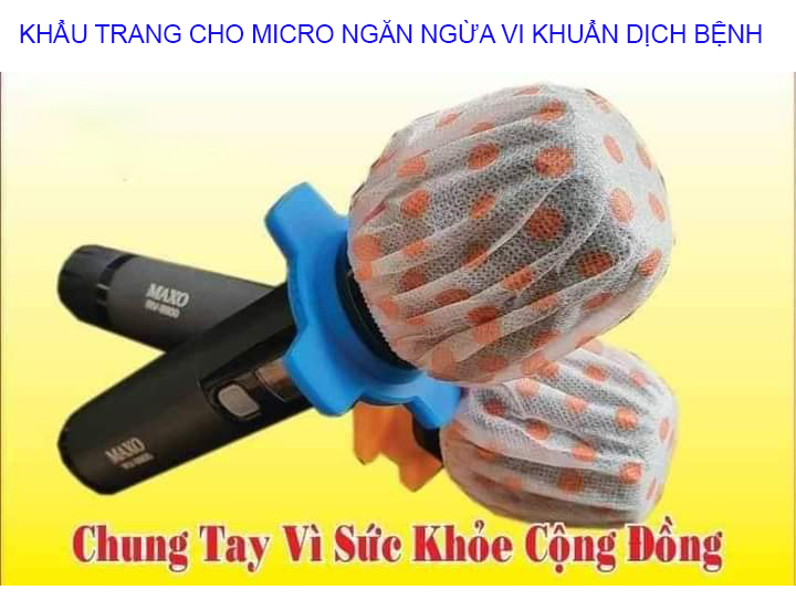 COMBO 10 CÁI KHẨU TRANG CHO MICRO GIÚP NGĂN NGỪA VI KHUẨN -CHUYÊN DÙNG CHO KARAOKE KINH DOANH VÀ GIA ĐÌNH