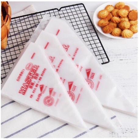 Set 100 túi nilong bắt kem 28- 34cm / túi bóp kem / túi nilon bắt kem
