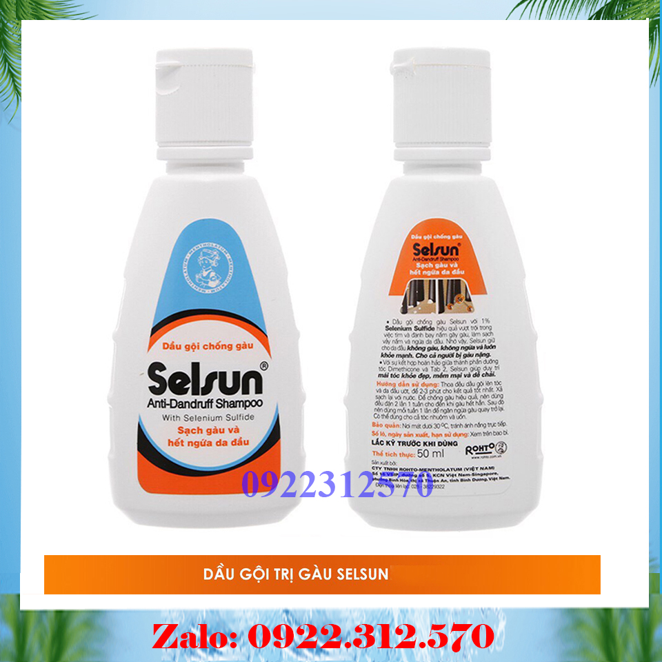 Dầu gội Selsun chống gàu và ngứa da đầu 50ml - Hàng Chính Hãng Selsun