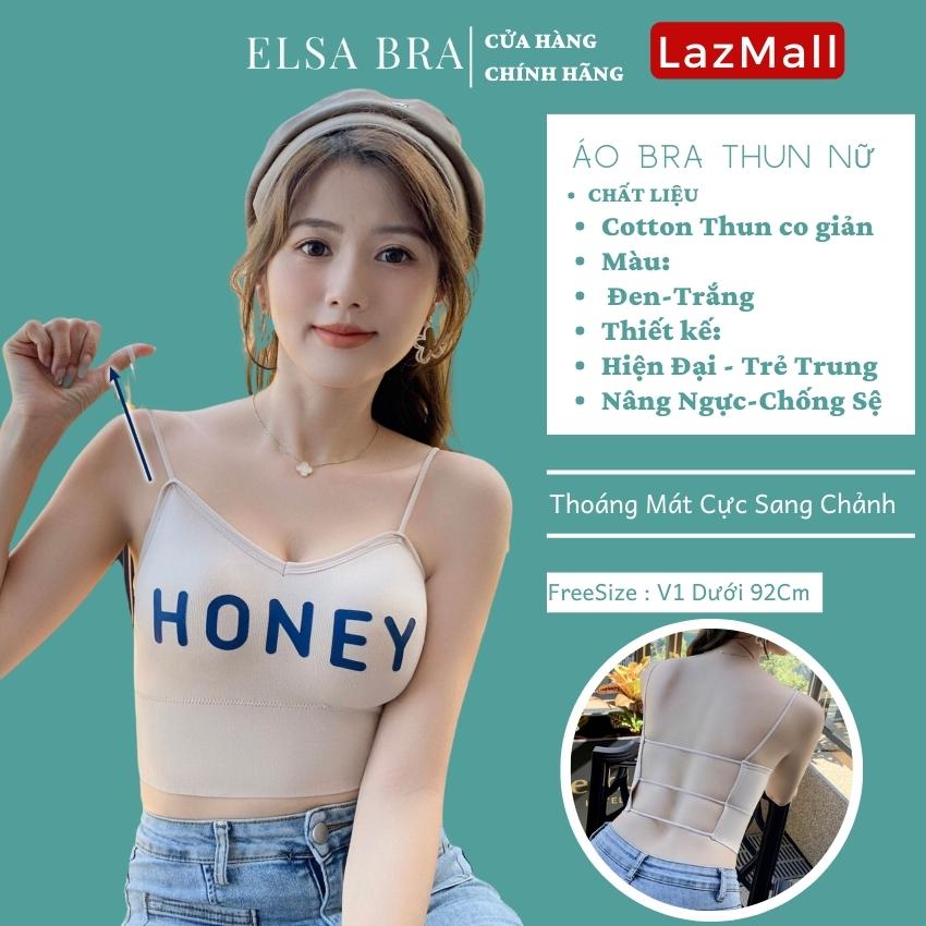 Áo bra nữ nâng ngực chất thun tăm thoải mái sexy cá tính Kèm Mút hở lưng dây đan quyến rũ cá tính ELSA BRA