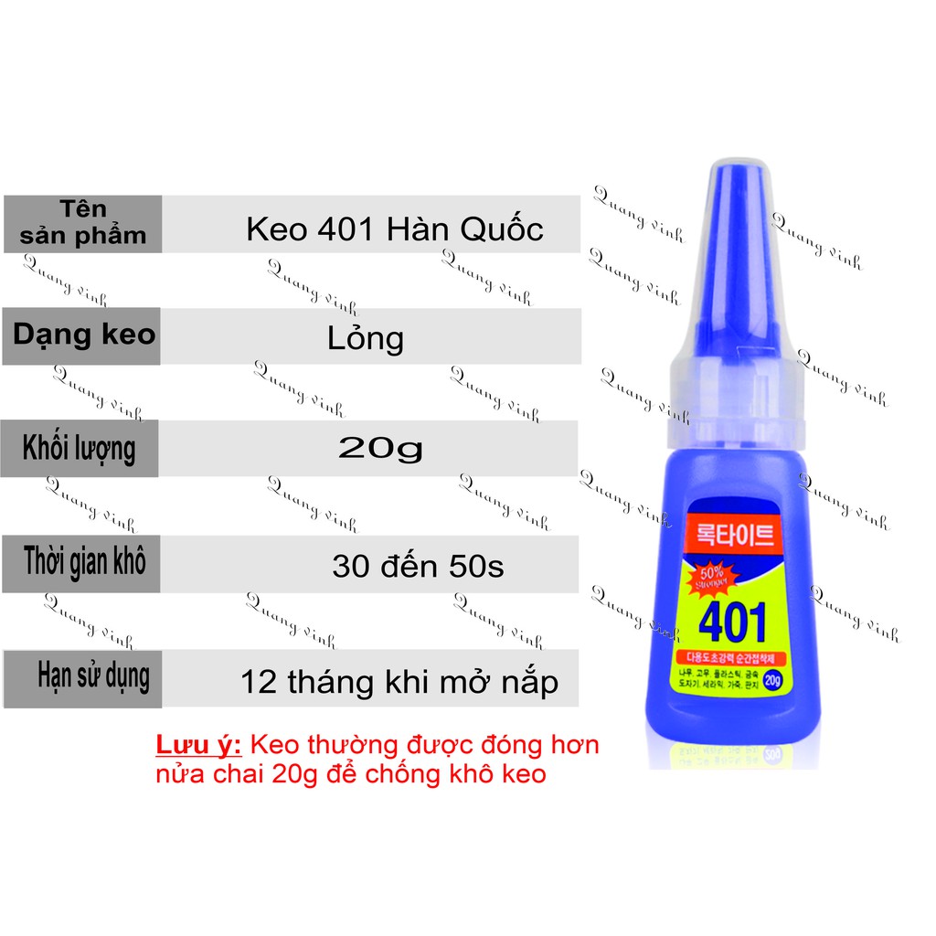 Keo 401 chuyên gắn móng, đính đá đá siêu chắc