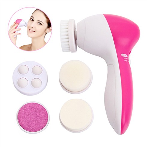 Máy rửa mặt massage cầm tay 5 in 1 máy rửa mặt mini cầm tay máy massage da mặt đa chức năng nhỏ gọn tiện lợi