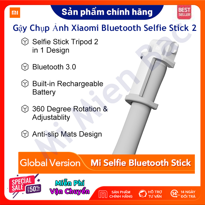 [SỈ SLL] Gậy chụp ảnh Bluetooth Xiaomi Bluetooth Selfie Stick 2 (One Leg Only) – Hàng Chính Hãng – BH 12 Tháng