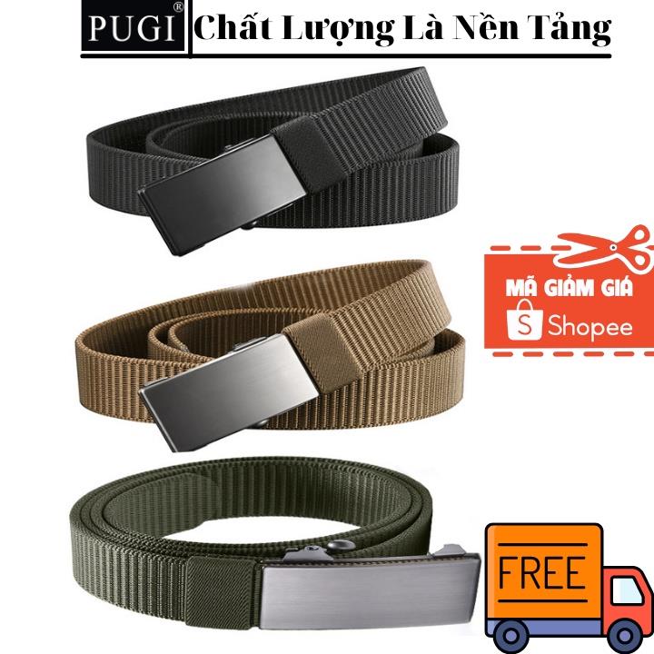 [ HOT SALE ] [ HOÀN XU 10  Đơn 0 Đồng ] Thắt lưng nam vải bốdây nịt nam vải dù khóa chống gỉ siêu bền thời trang PUGI - R15