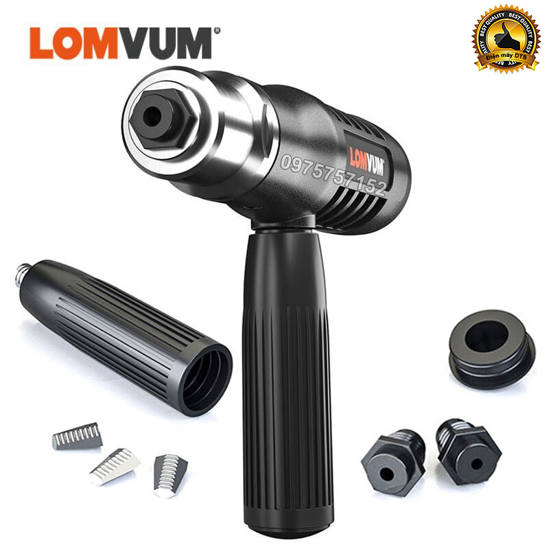  Bộ đầu rút đinh tán rive gắn máy khoan cao cấp LOMVUM KAPUSI bộ đầu chuyển đổi máy khoan thành đầu rút đinh rive chuyên nghiệp rút mọi loại cỡ đinh thông đụng 