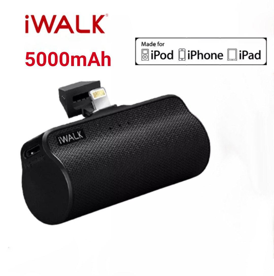 Pin Sạc Dự Phòng Mini - iWALK DBL5000L Cho iPhone 5000mAh. Cắm Sạc Trực Tiếp Cổng Lightning