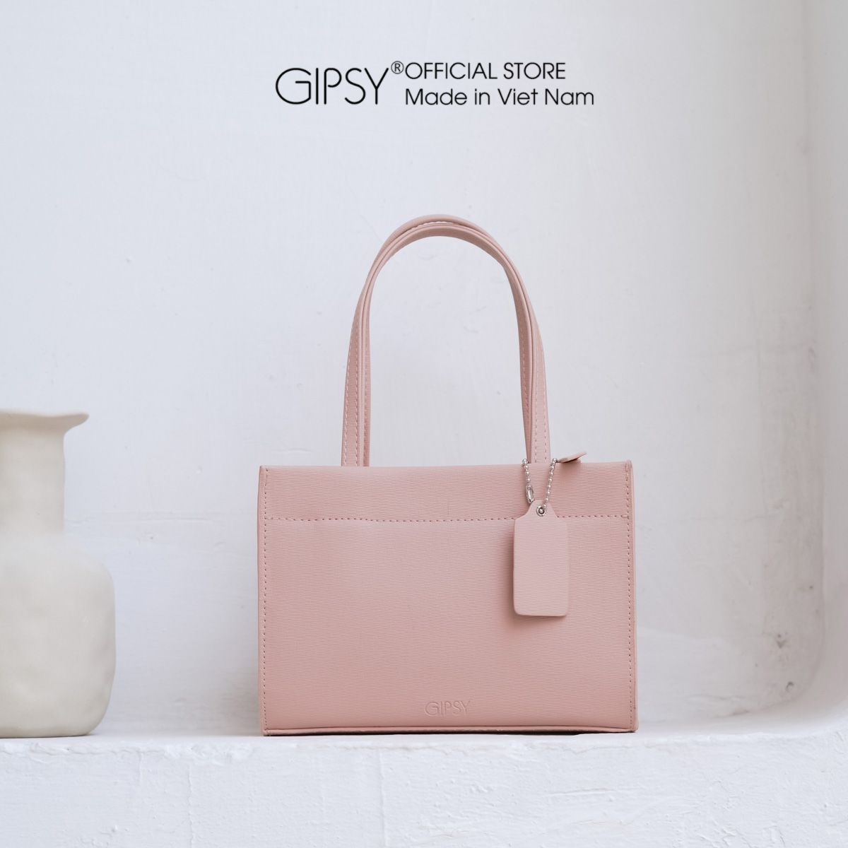 Túi xách nữ thời trang màu hồng phấn small tote gipsy