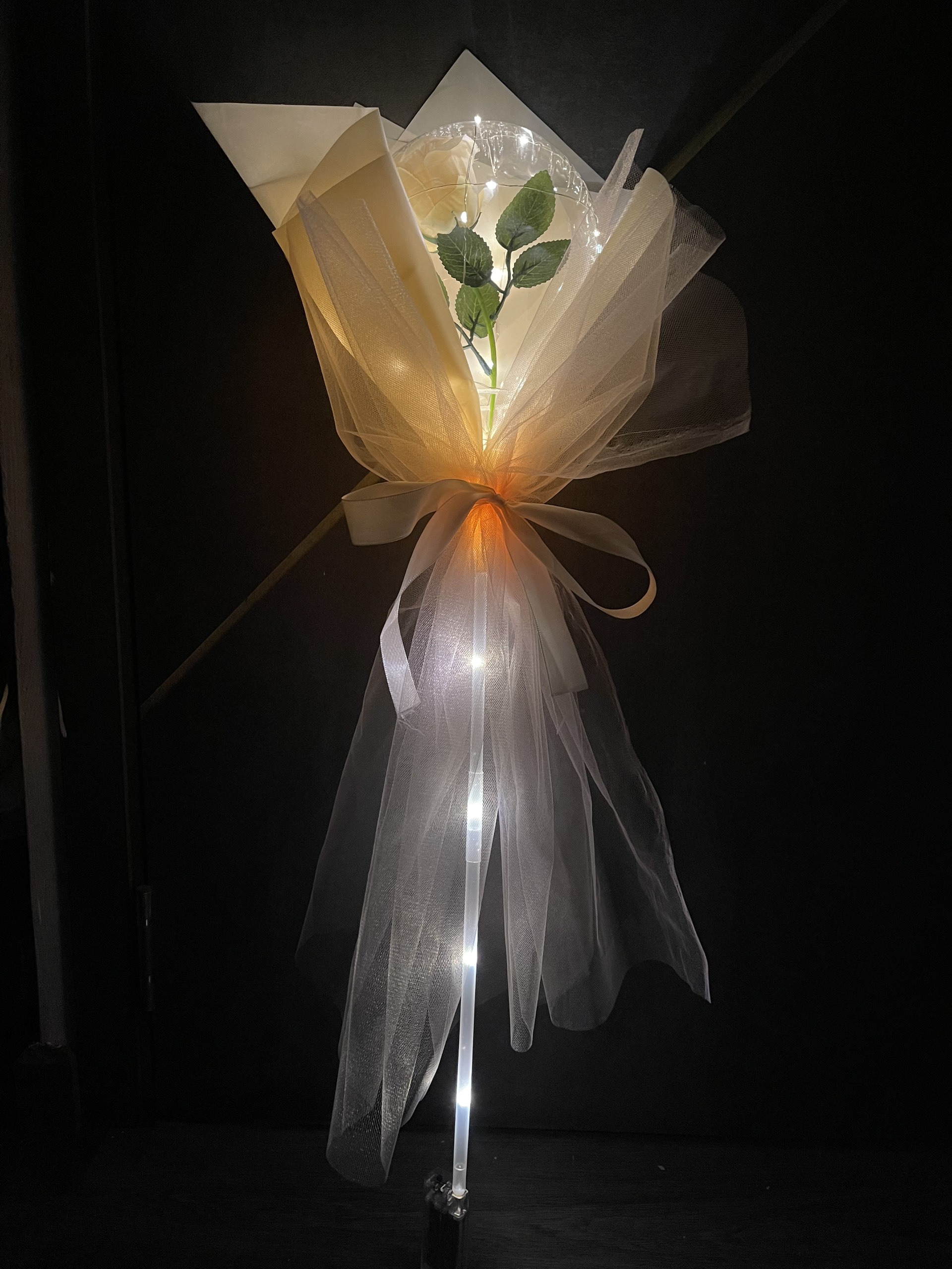 Set bong bóng hoa hồng diy