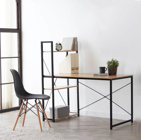 Bàn liền kệ khung sắt - writing desk size s