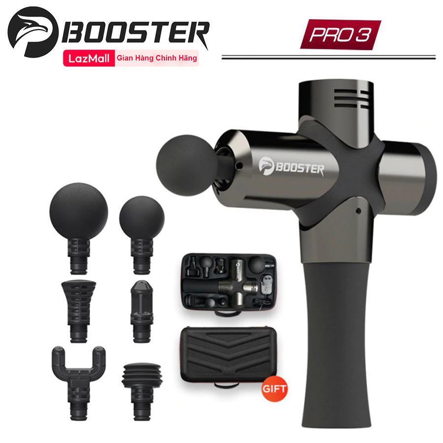 Booster pro 3 - máy massage gun cầm tay cao cấp điều trị đau mỏi căng cơ booster pro 3 - công suất 126w, 6 đầu - hãng phân phối chính thức