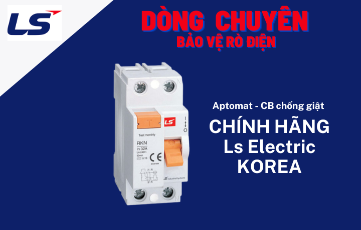 Cầu dao chống giật - chống rò ls -rkn 1p+n , rccb chính hãng ls hàn quốc -