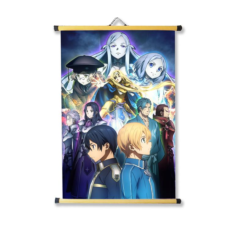 [HCM]Tranh Treo vải trang trí phòng 40x60cm hình Anime Sword Art Online