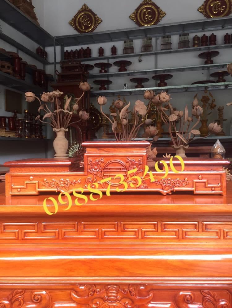 Tam sơn tam cấp thờ gỗ mít ta loại đẹp