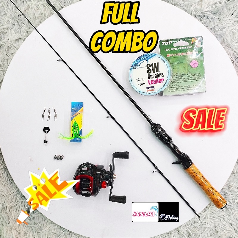 Bộ Cần Câu Máy Lure UL 1m68 1m8, máy kim loại 2000, trọn bộ cần câu máy giá siêu rẻ - SANAMI FISHING