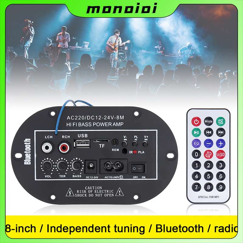 Bảng Mạch Khuếch Đại Công Suất Gia Đình, Hỗ Trợ Máy Phát Radio FM Bluetooth SD/TF USB Bộ Khuếch Đại Âm Trầm HIFI 12V 24V 220V AC/DC
