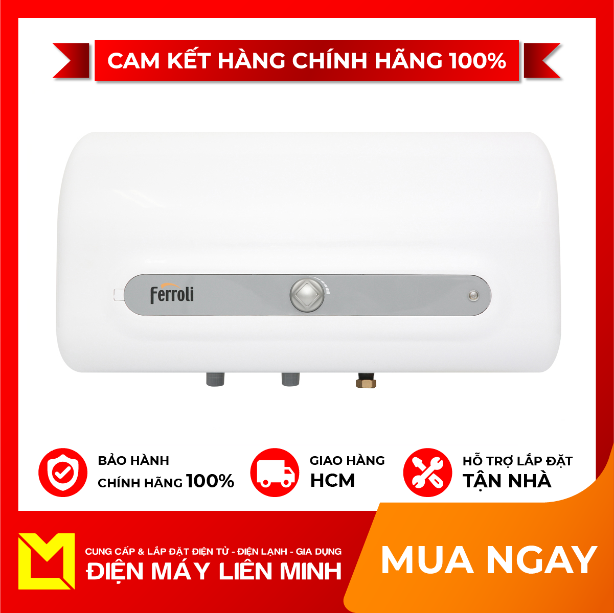 Máy nước nóng ferroli qq evo 30l me 30 lít - miễn phí vận chuyển hcm giao hàng trong ngày