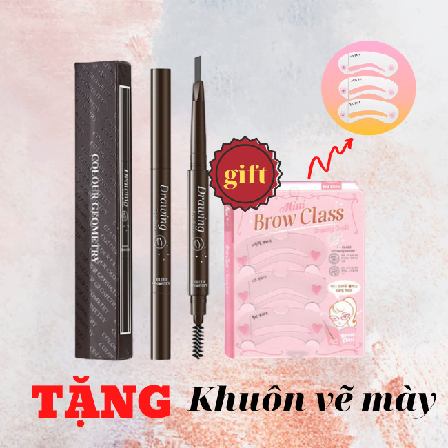[MUA 1 TẶNG 1] BÚT KẺ LÔNG MÀY 2 ĐẦU LAMEILA COLOUR GEOMETRY NỘI ĐỊA TRUNG -TẶNG 1 KHUÔN VẼ MÀY