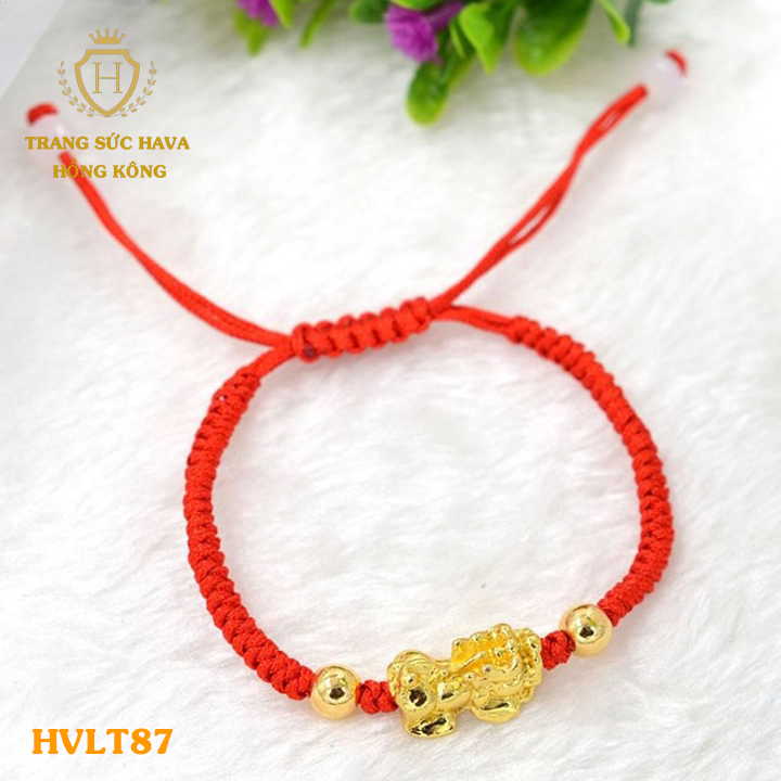 Lắc Tay, Vòng Tay Nam Nữ Sợi Chỉ Đỏ Mặt Tỳ Hưu - Trang Sức Hava Hong Kong