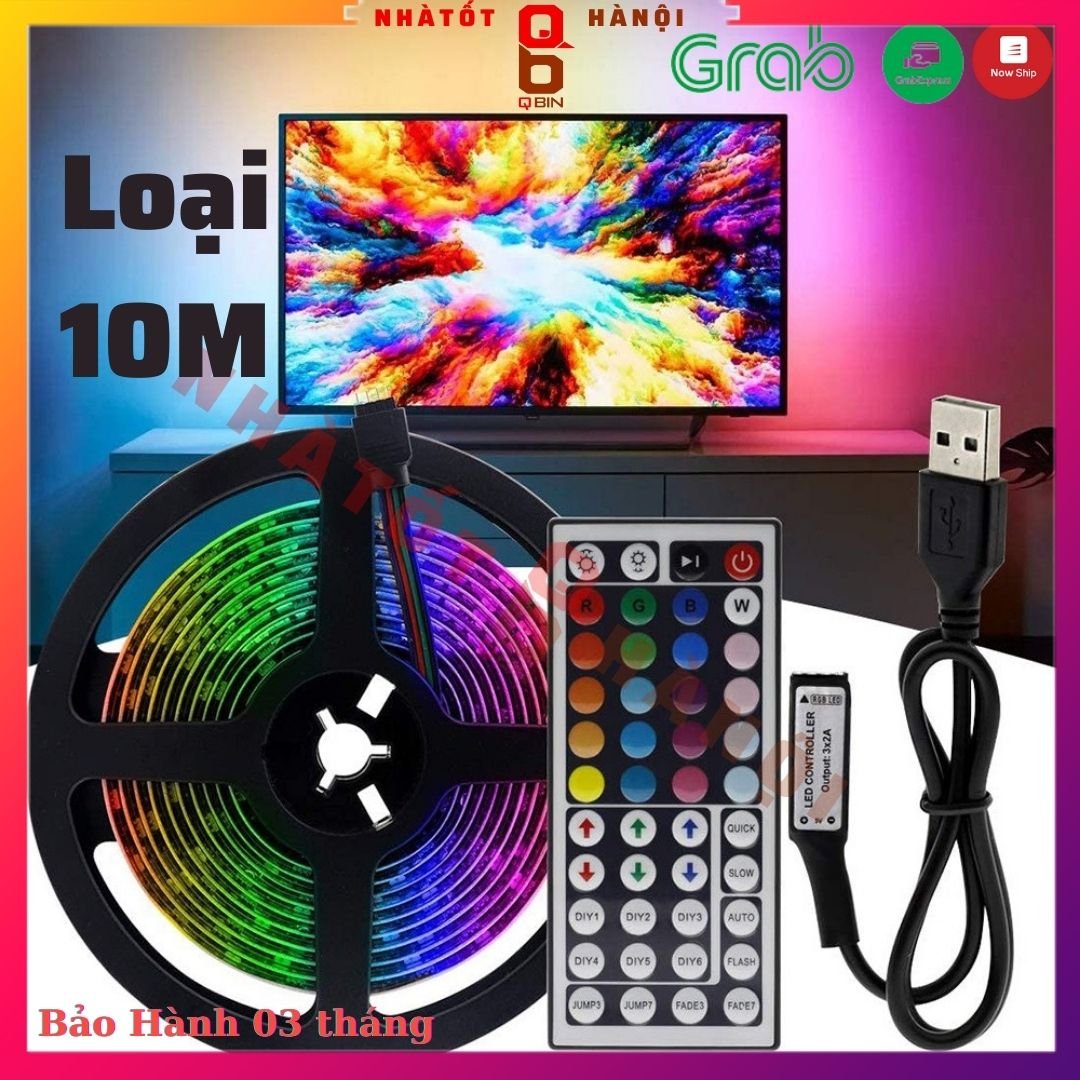 Đèn led tiktok led rgb đổi màu 5M Mắt led Vuông Khiển Dài bóng led Siêu Sáng trang trí phòng ngủ bàn làm việc