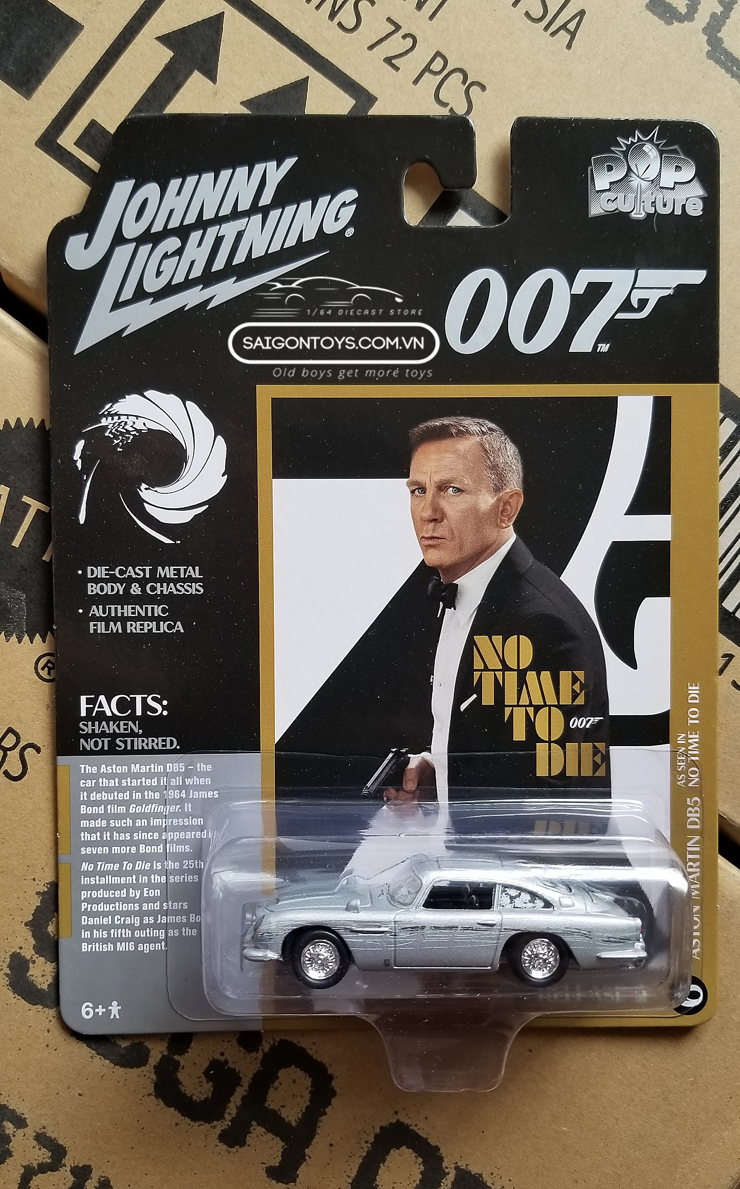Xe mô hình johny lightning tỷ lệ 1/64 - aston martin db5 no time to die