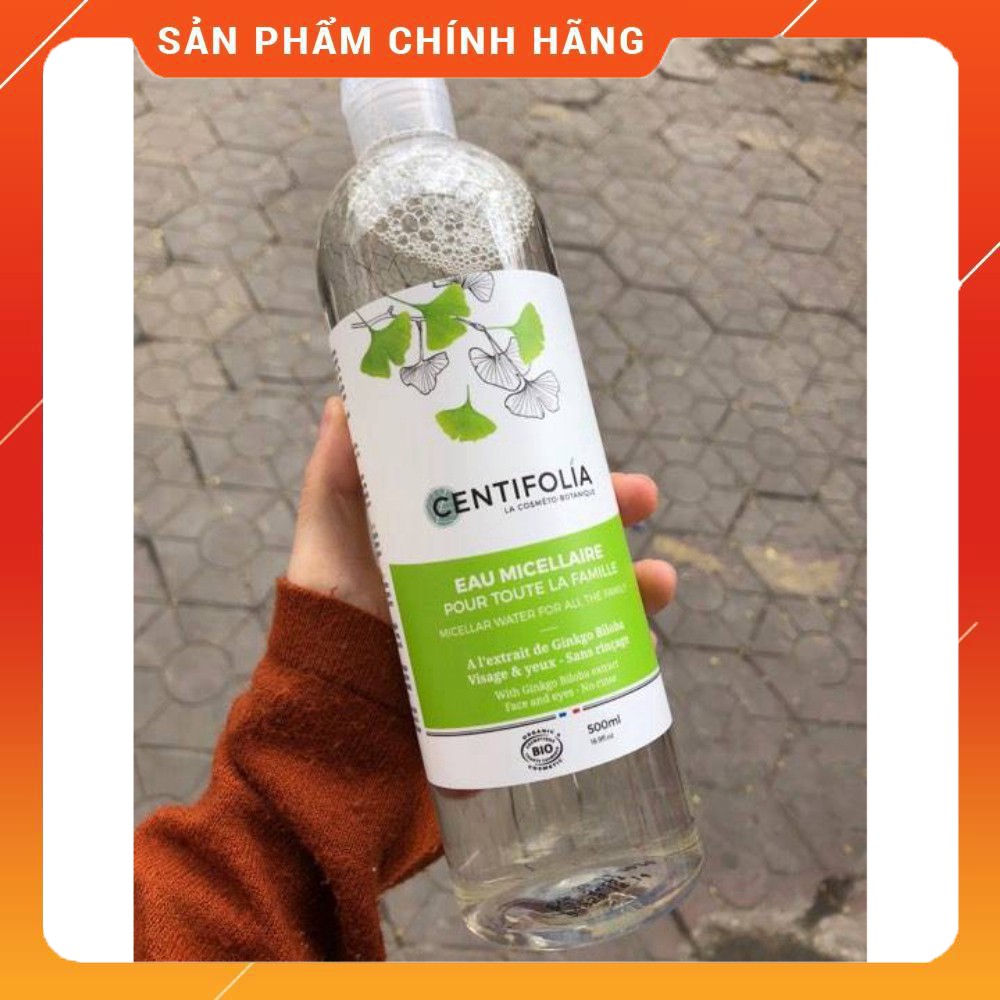 Nước Tẩy Trang Rau Má Centifolia Eau Micellaire 500ml xuất xứ từ Pháp