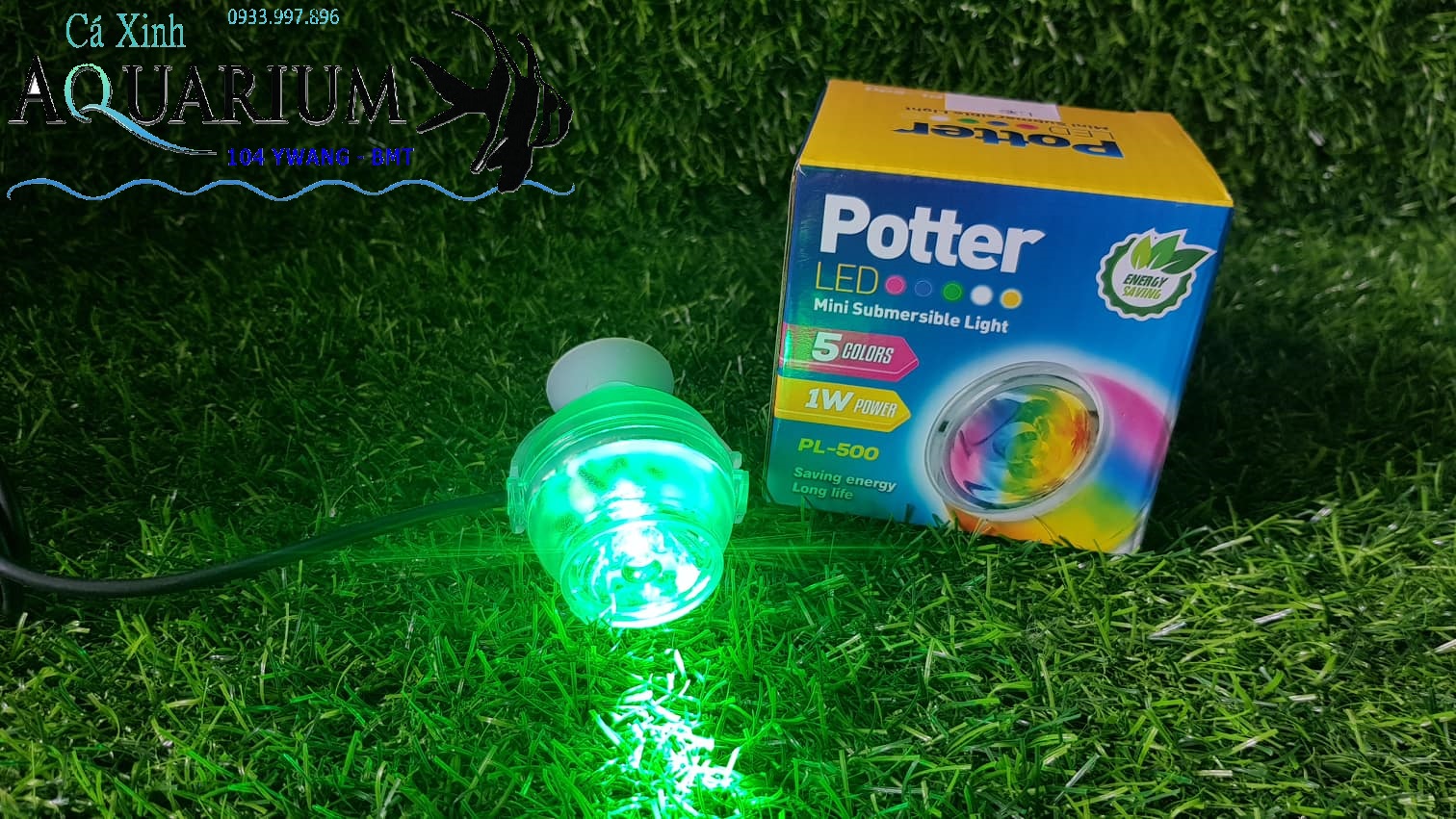 Đèn led chịu nước poter 5 màu tùy chỉnh PL - 500 chuyên cho hồ cá và Non Bộ