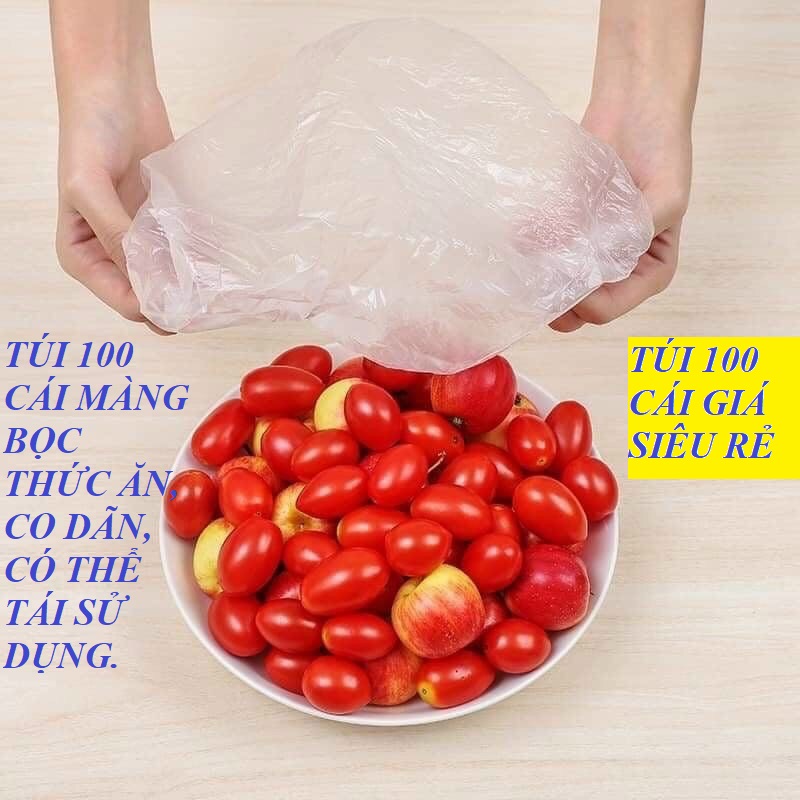 [HÀNG BÁN CHẠY] TÚI GẤU - TÚI 100 CÁI MÀNG BỌC THỨC ĂN - BỌC THỰC PHẨM - CO DÃN TIỆN LỢI - CÓ THỂ TÁI SỬ DỤNG