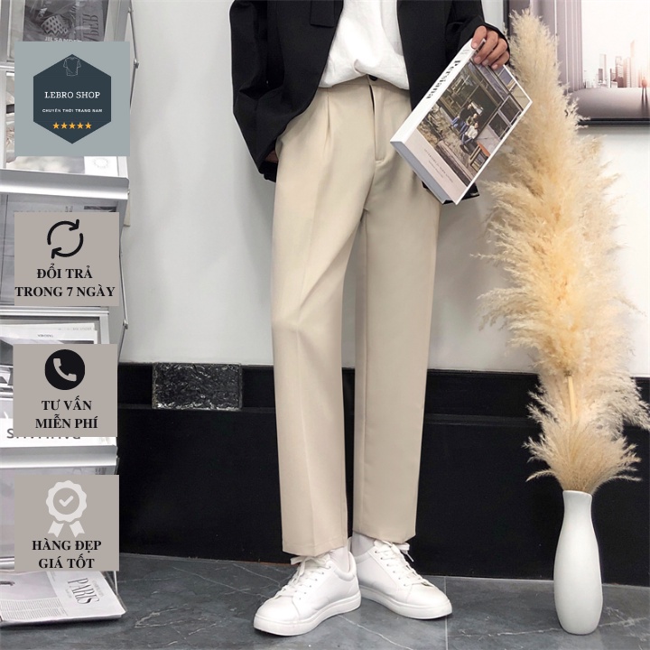 [Voucher 12%/149k] Quần Baggy Nam Tây Âu Ống Côn Dáng Suông Nhiều màu, đủ size đi học đi chơi đều mang được