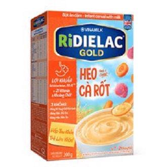 BỘT ĂN DẶM RIDIELAC GOLD HEO CÀ RỐT HG200G