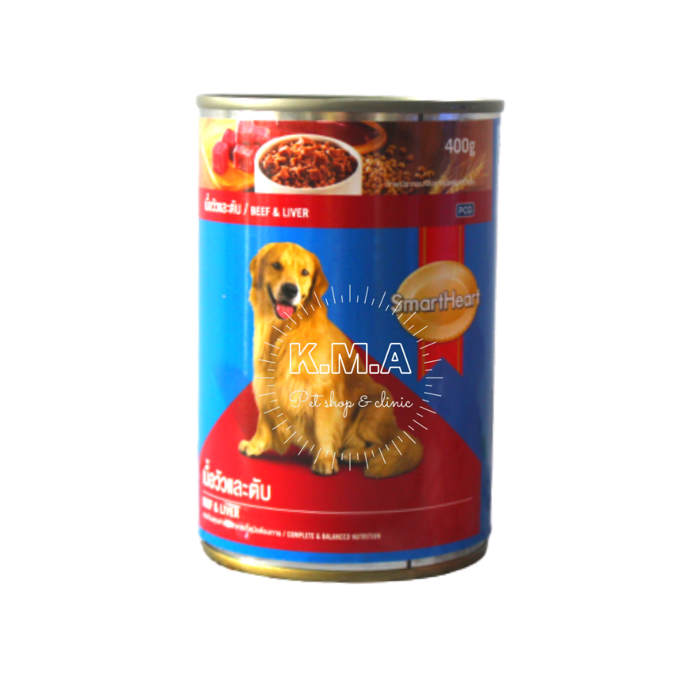 Pate cho chó vị thịt bò và gan smartheart dạng lon 400g
